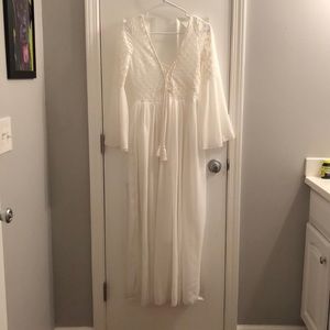 Bohemian White Maxi Dress